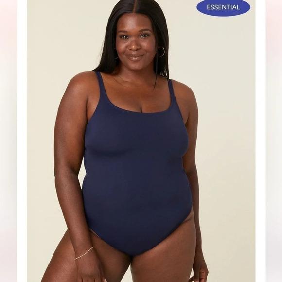 Andie Swim NWT‎ Women's Plus The Amalfi One Piece In Navy Size XXL